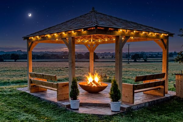 gazebo at night
